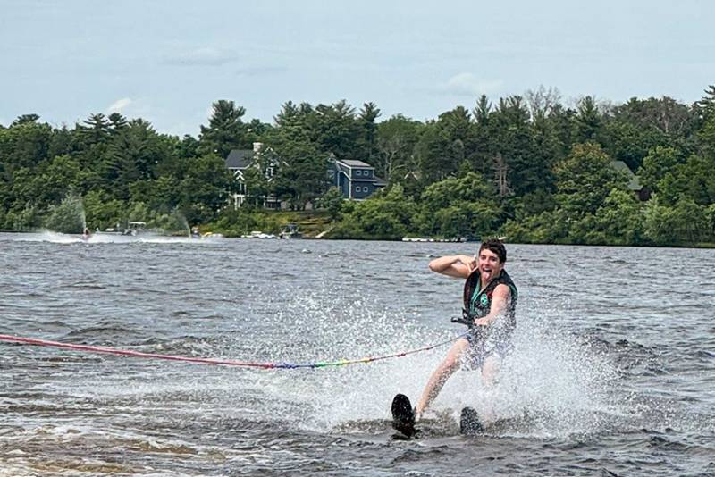 Waterskiing on the lake